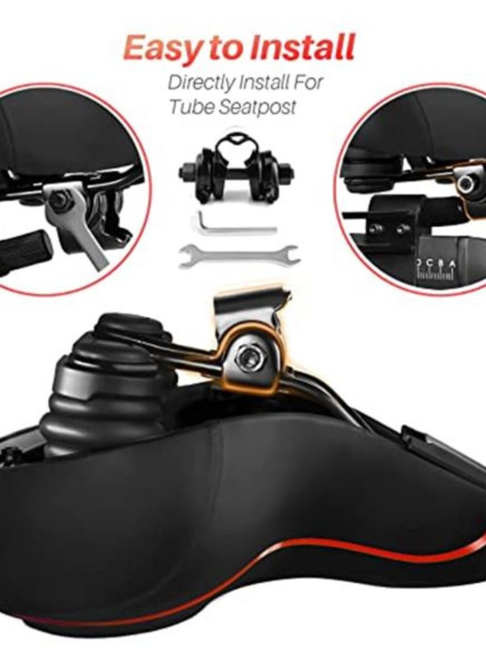 Oversized Bike Seat Cushion Peloton Compatible Wide Comfort Saddle - Picture 6 of 6